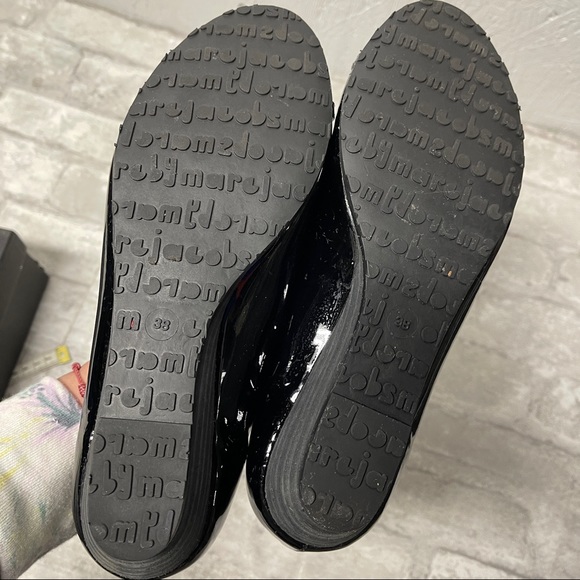 NWOT Marc Jacobs black patent leather wedges 8 - Picture 8 of 10